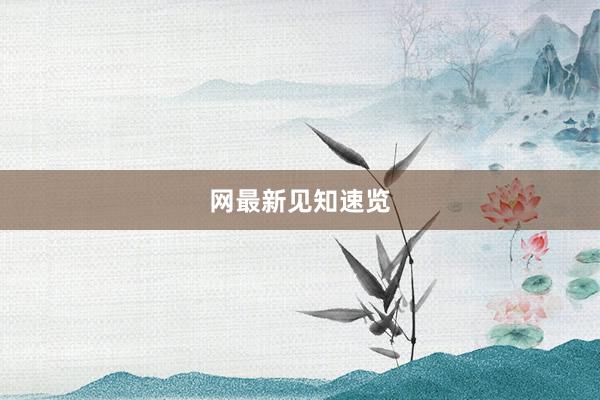 网最新见知速览
